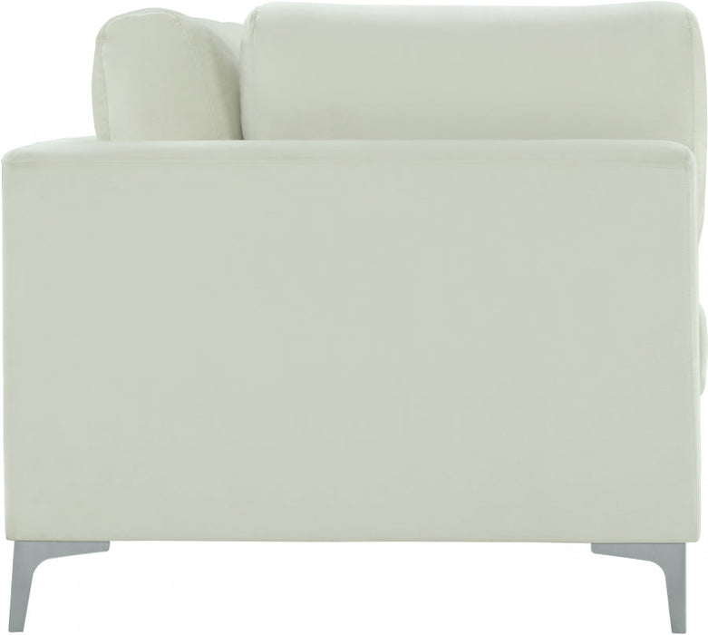 Julia Cream Velvet Modular 108" Sofa - 605Cream-S108 - Vega Furniture