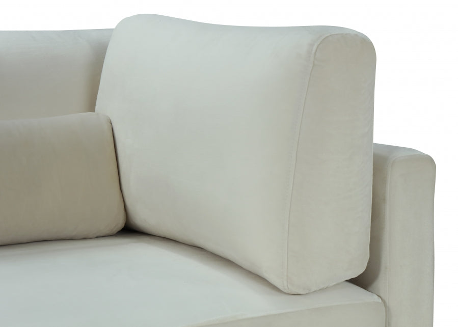 Julia Cream Velvet Modular 142" Sofa - 605Cream-S142 - Vega Furniture