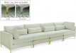 Julia Cream Velvet Modular 142" Sofa - 605Cream-S142 - Vega Furniture