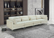 Julia Cream Velvet Modular 142" Sofa - 605Cream-S142 - Vega Furniture