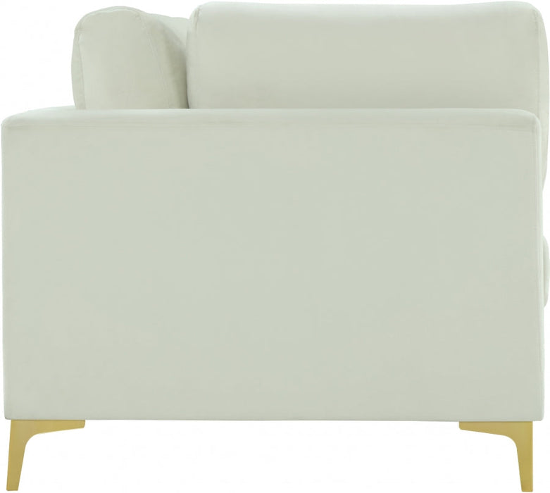 Julia Cream Velvet Modular 142" Sofa - 605Cream-S142 - Vega Furniture