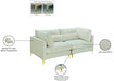 Julia Cream Velvet Modular 75" Loveseat - 605Cream-S75 - Vega Furniture