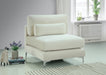 Julia Cream Velvet Modular Armless Chair - 605Cream-Armless - Vega Furniture