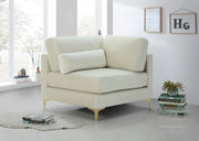 Julia Cream Velvet Modular Corner Chair - 605Cream-Corner - Vega Furniture
