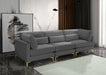 Julia Grey Velvet Modular 108" Sofa - 605Grey-S108 - Vega Furniture