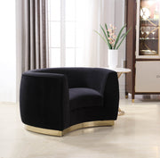 Julian Black Velvet Chair - 620Black-C - Vega Furniture