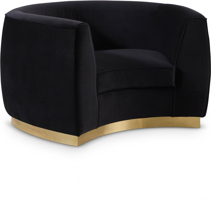 Julian Black Velvet Chair - 620Black-C - Vega Furniture