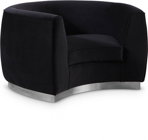 Julian Black Velvet Chair - 621Black-C - Vega Furniture