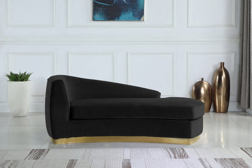 Julian Black Velvet Chaise Lounge - 620Black-Chaise - Vega Furniture