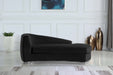 Julian Black Velvet Chaise Lounge - 621Black-Chaise - Vega Furniture