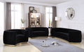 Julian Black Velvet Sofa - 620Black-S - Vega Furniture