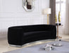 Julian Black Velvet Sofa - 621Black-S - Vega Furniture