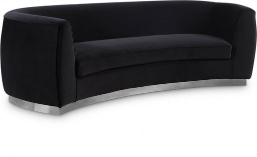 Julian Black Velvet Sofa - 621Black-S - Vega Furniture