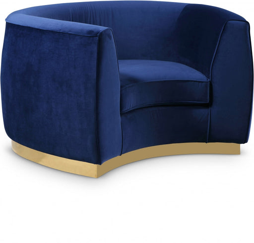 Julian Blue Velvet Chair - 620Navy-C - Vega Furniture