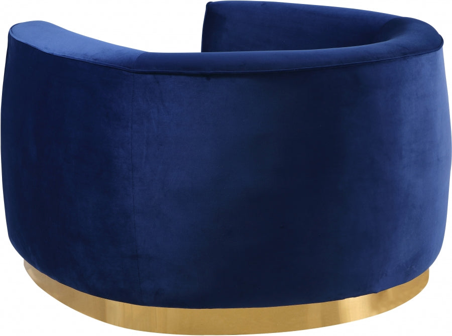 Julian Blue Velvet Chair - 620Navy-C - Vega Furniture