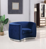 Julian Blue Velvet Chair - 621Navy-C - Vega Furniture