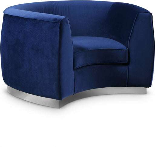 Julian Blue Velvet Chair - 621Navy-C - Vega Furniture