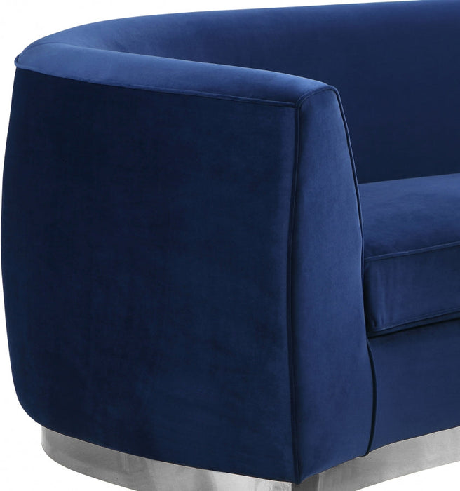 Julian Blue Velvet Chair - 621Navy-C - Vega Furniture