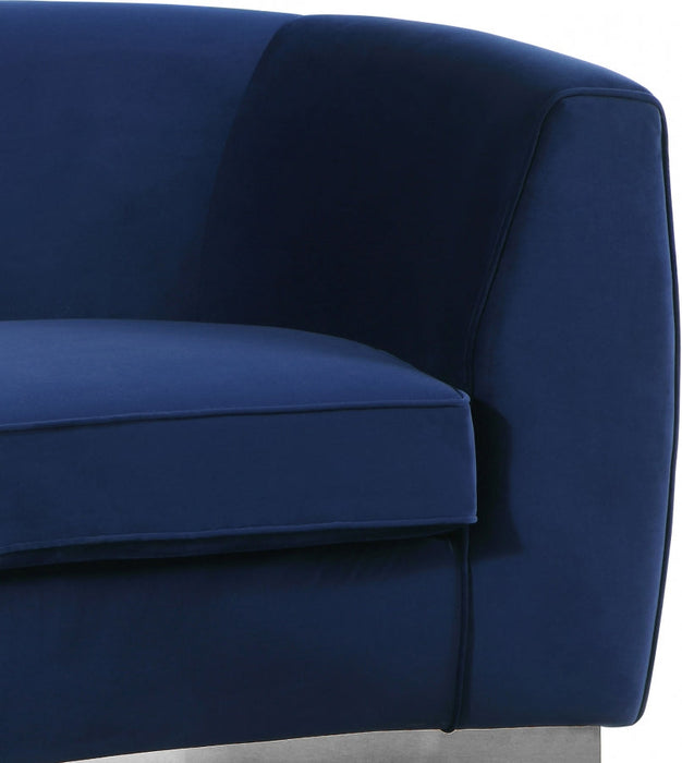 Julian Blue Velvet Chair - 621Navy-C - Vega Furniture
