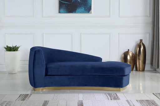 Julian Blue Velvet Chaise Lounge - 620Navy-Chaise - Vega Furniture