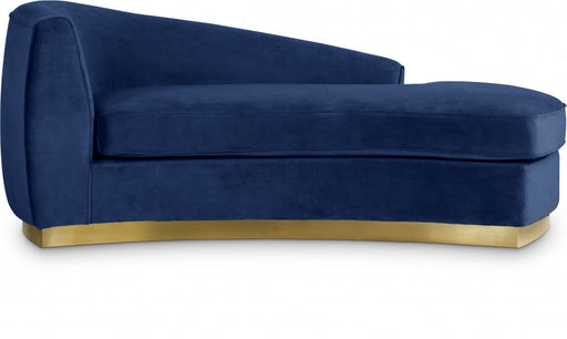 Julian Blue Velvet Chaise Lounge - 620Navy-Chaise - Vega Furniture