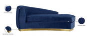 Julian Blue Velvet Chaise Lounge - 620Navy-Chaise - Vega Furniture