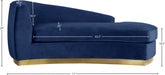 Julian Blue Velvet Chaise Lounge - 620Navy-Chaise - Vega Furniture