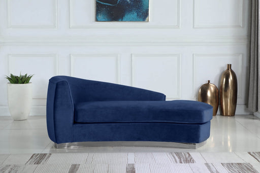 Julian Blue Velvet Chaise Lounge - 621Navy-Chaise - Vega Furniture