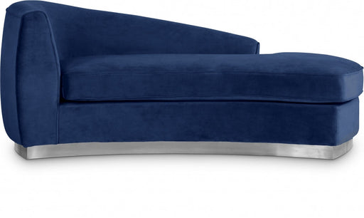 Julian Blue Velvet Chaise Lounge - 621Navy-Chaise - Vega Furniture