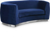 Julian Blue Velvet Loveseat - 621Navy-L - Vega Furniture