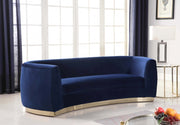 Julian Blue Velvet Sofa - 620Navy-S - Vega Furniture