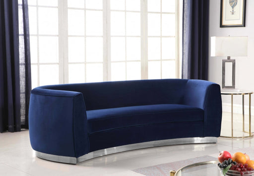 Julian Blue Velvet Sofa - 621Navy-S - Vega Furniture