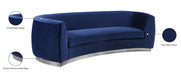 Julian Blue Velvet Sofa - 621Navy-S - Vega Furniture