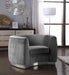 Julian Grey Velvet Chair - 621Grey-C - Vega Furniture