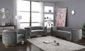 Julian Grey Velvet Loveseat - 620Grey-L - Vega Furniture