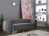 Julian Grey Velvet Sofa - 620Grey-S - Vega Furniture