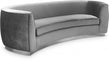 Julian Grey Velvet Sofa - 621Grey-S - Vega Furniture