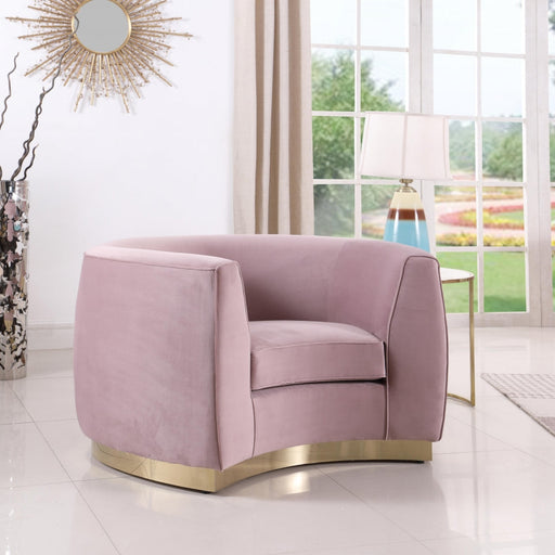 Julian Pink Velvet Chair - 620Pink-C - Vega Furniture