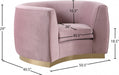 Julian Pink Velvet Chair - 620Pink-C - Vega Furniture