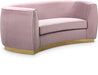 Julian Pink Velvet Loveseat - 620Pink-L - Vega Furniture