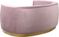 Julian Pink Velvet Loveseat - 620Pink-L - Vega Furniture