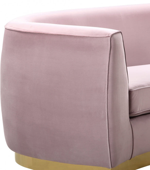 Julian Pink Velvet Loveseat - 620Pink-L - Vega Furniture