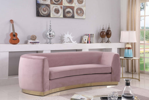 Julian Pink Velvet Sofa - 620Pink-S - Vega Furniture