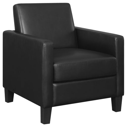 Julio Upholstered Accent Chair with Track Arms Black - 909478 - Vega Furniture