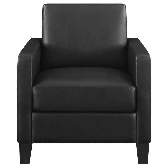 Julio Upholstered Accent Chair with Track Arms Black - 909478 - Vega Furniture