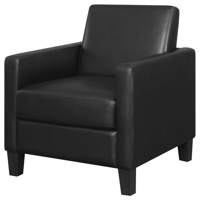 Julio Upholstered Accent Chair with Track Arms Black - 909478 - Vega Furniture