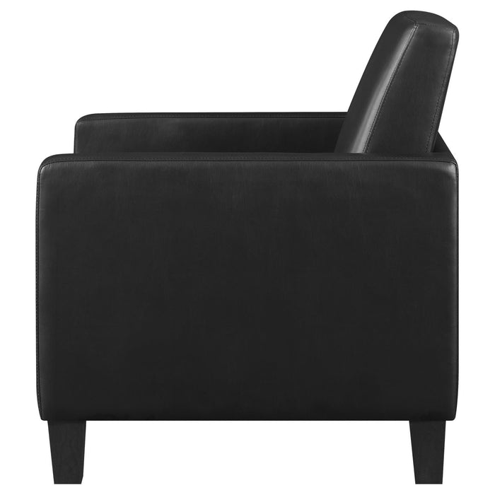 Julio Upholstered Accent Chair with Track Arms Black - 909478 - Vega Furniture