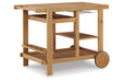 Kailani Light Brown Serving Cart - P030-660 - Vega Furniture