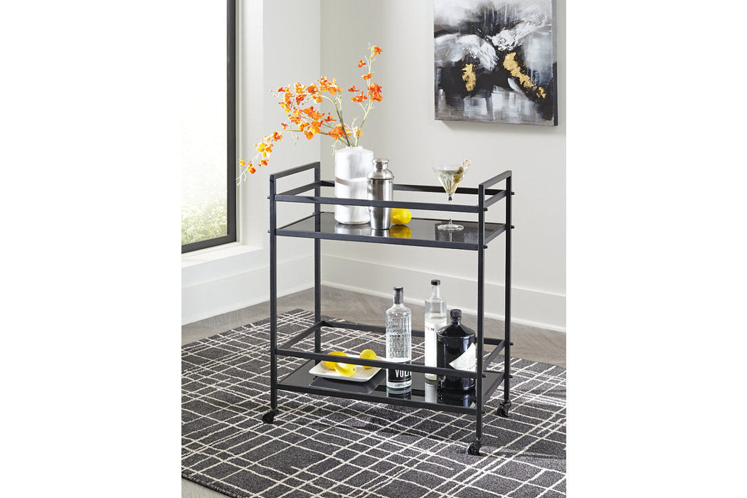 Kailman Black Bar Cart - A4000097 - Vega Furniture