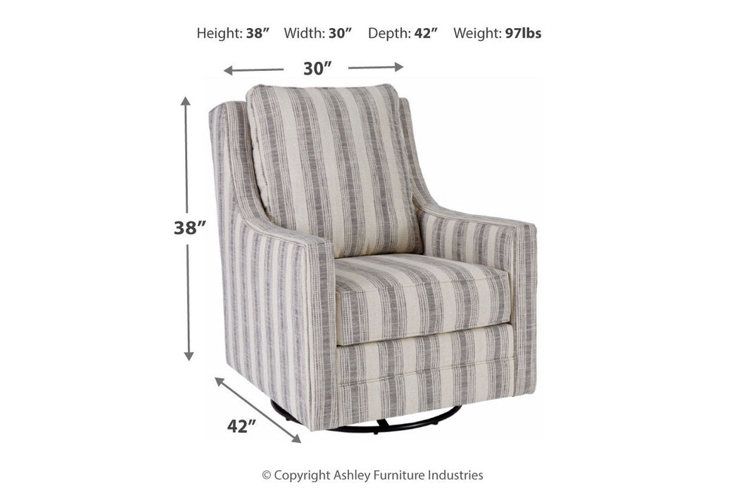 Kambria Ivory/Black Accent Chair - A3000207 - Vega Furniture